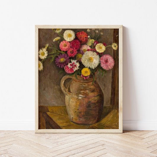 Asters en Zinnias | Tadeusz Makowski Poster