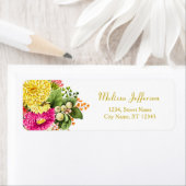  Asters Hot Pink Return Address Label (Insitu)