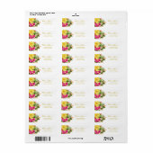  Asters Hot Pink Return Address Label (Full Sheet)