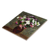 Asters in een schilderij van de Vase - Henri Fanti Tegeltje (Zijkant)