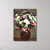 Asters in een vaas - Henri Fantin-Latour-schilderi Canvas Afdruk (Voorkant)