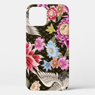 Asters kranen: Geschilderde naadloze Japanse stijl Case-Mate iPhone Case