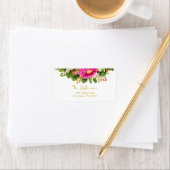  Asters Snowberry Hot Pink Adresetiketten Etiket (Insitu)