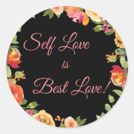 Asthestic Bloemen zwarte selflove Sticker