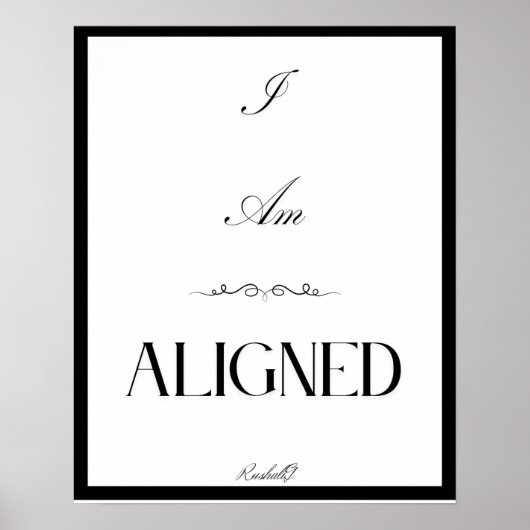 Asthetisch Poster van Ik Ben Uitgelijnd (Voorkant)