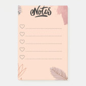 Ästhetischer Schreibblock für Notizen & Orga Post-it® Notes (Voorkant)