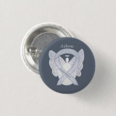 Asthma Awareness Ribbon Angel Custom Button Pins (Voorkant /achterkant)