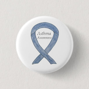 Asthma Awareness Ribbon Custom Art Pin Buttonnen Ronde Button 3,2 Cm