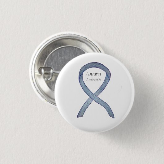 Asthma Awareness Ribbon Gepersonaliseerd Button Pi (Voorkant /achterkant)