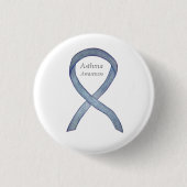 Asthma Awareness Ribbon Gepersonaliseerd Button Pi (Voorkant)