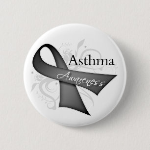 Asthma Awareness Ribbon Ronde Button 5,7 Cm