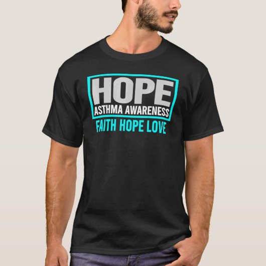 Asthma Hope astma Awareness T-shirt (Voorkant)
