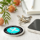 ASTHMA - MEDICINE Medical Alert - Button Sleutelha Sleutelhanger (Zijkant)