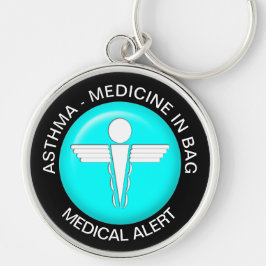 ASTHMA - MEDICINE Medical Alert - Button Sleutelha Sleutelhanger