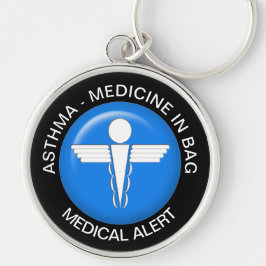 ASTHMA - MEDICINE Medical Alert - Button Sleutelha Sleutelhanger