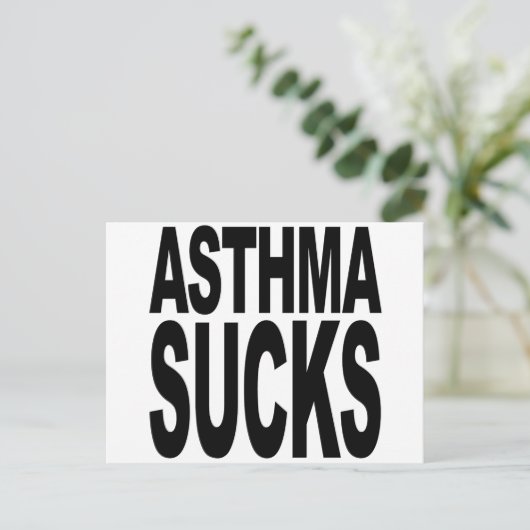 Asthma Sucks Briefkaart (Staand voorkant)