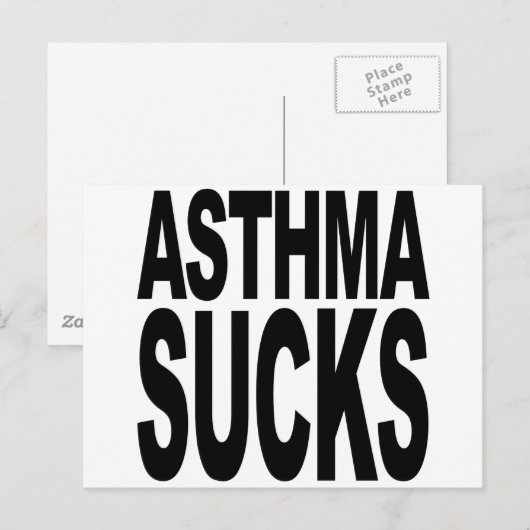 Asthma Sucks Briefkaart (Voorkant / Achterkant)