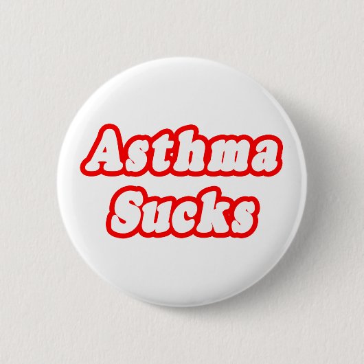 Asthma Sucks Ronde Button 5,7 Cm (Voorkant)