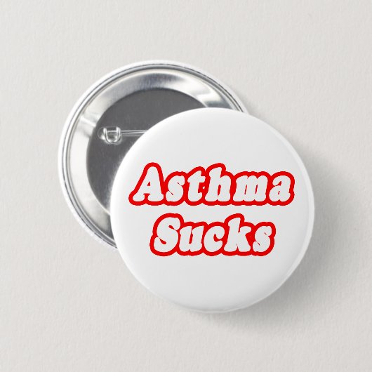 Asthma Sucks Ronde Button 5,7 Cm (Voorkant /achterkant)