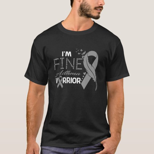 Asthma Warrior Ik ben prima Veer T-shirt (Voorkant)