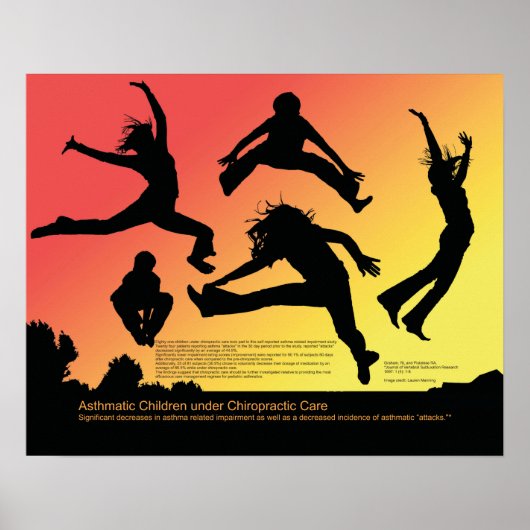 Asthmatische Kinderen onder Chiropraktijkzorg Poster (Voorkant)