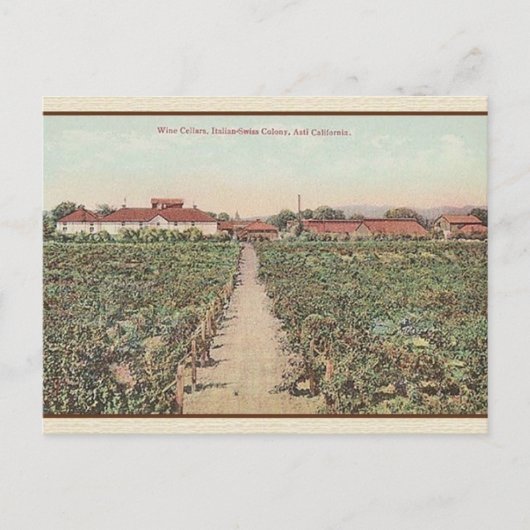  Asti California Wine Cellars Post Card Briefkaart (Voorkant)
