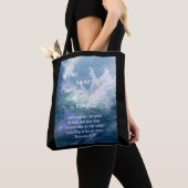 Astilbe Blue Mist Romeinen 8:28 Tote Bag (Dichtbij)