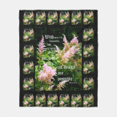 Astilbe met Mark 10:27 Fleece Deken (Voorkant)