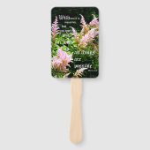 Astilbe met Mark 10:27 Handwaaier (Voorkant)