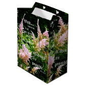 Astilbe met Mark 10:27 Medium Cadeauzakje (Achterkant Gekanteld)
