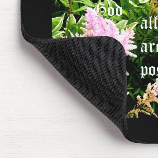 Astilbe met Mark 10:27 Muismat (Hoek)