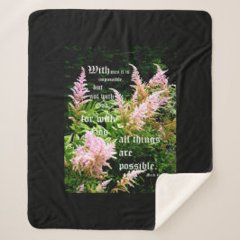 Astilbe met Mark 10:27 Sherpa Deken