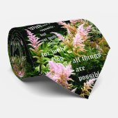 Astilbe met Mark 10:27 Stropdas (Opgerold)