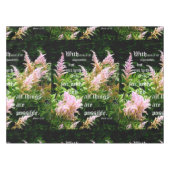 Astilbe met Mark 10:27 Tafelkleed (Voorkant (Horizontaal))