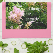 Astilbe met Mark 10:27 Theedoek (Gevouwen)