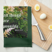 Astilbe met Mark 10:27 Theedoek (Quarter Fold)