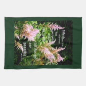 Astilbe met Mark 10:27 Theedoek (Horizontaal)
