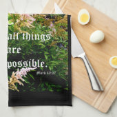 Astilbe met Mark 10:27 Theedoek (Quarter Fold)