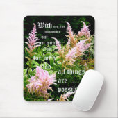 Astilbe met Markus 10:27 Muismat (Met muis)
