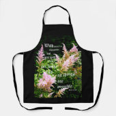 Astilbe met Markus 10:27 Schort (Voorkant)