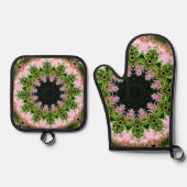 Astilbe Wreath Ovenwant & Pannenlap Set (Voorkant)