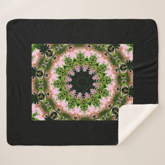 Astilbe Wreath Sherpa Deken (Voorkant (horizontaal))