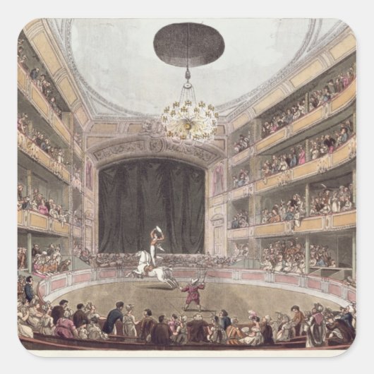 Astley's Amphitheatre uit Ackermann's Vierkante Sticker (Voorkant)