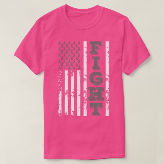 Astma Awareness Fight Amerikaanse vlag 4th of July T-shirt (Design voorkant)