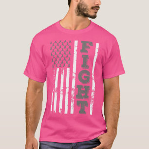 Astma Awareness Fight Amerikaanse vlag 4th of July T-shirt