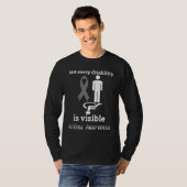 Astma Awareness Grey Lint Ondersteuning T-shirt (Voorkant volledig)