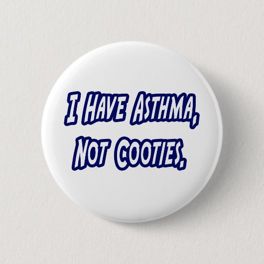 Astma...geen kostuums ronde button 5,7 cm (Voorkant)