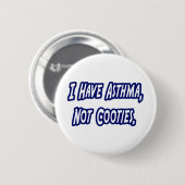 Astma...geen kostuums ronde button 5,7 cm (Voorkant /achterkant)