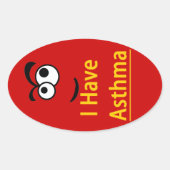 Astmaalarm bij sticker van kinderen (Voorkant)