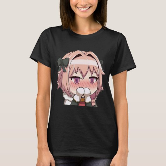 Astolfo Anime Discord Emoji Art T-shirt (Voorkant)